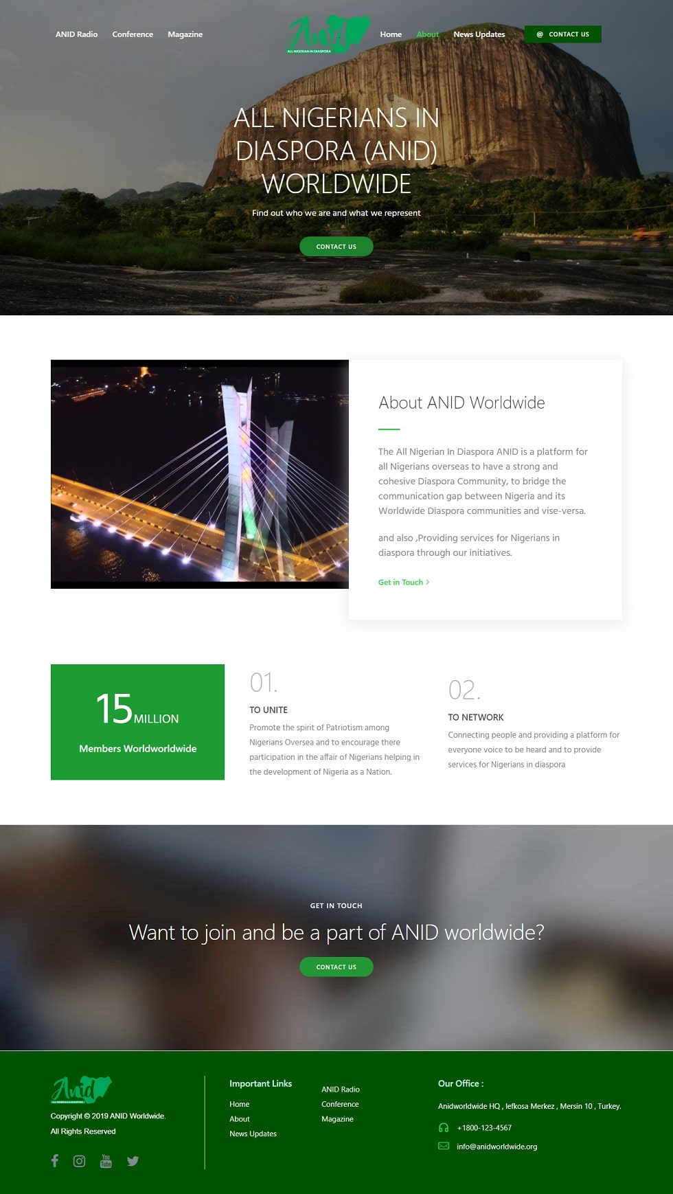 ANID website design project