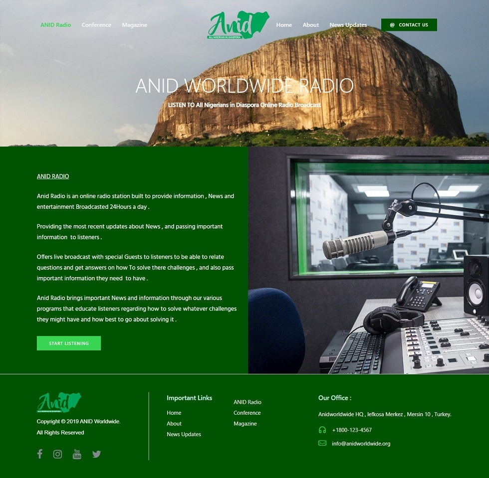 ANID website design project