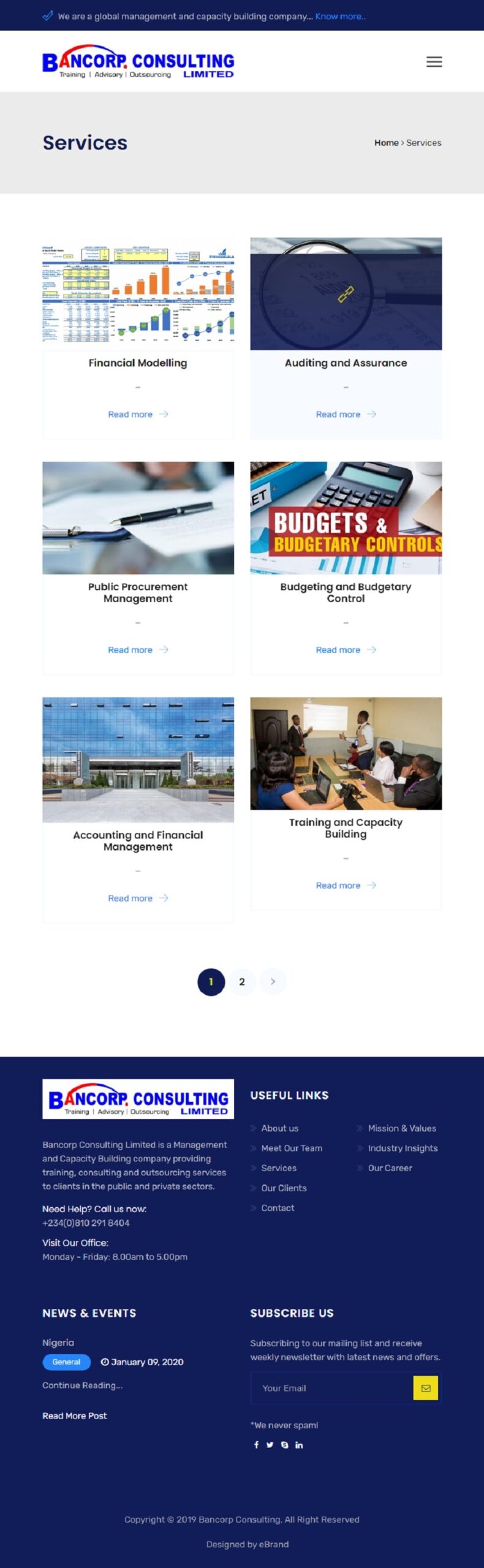 Bancorp Abuja web design