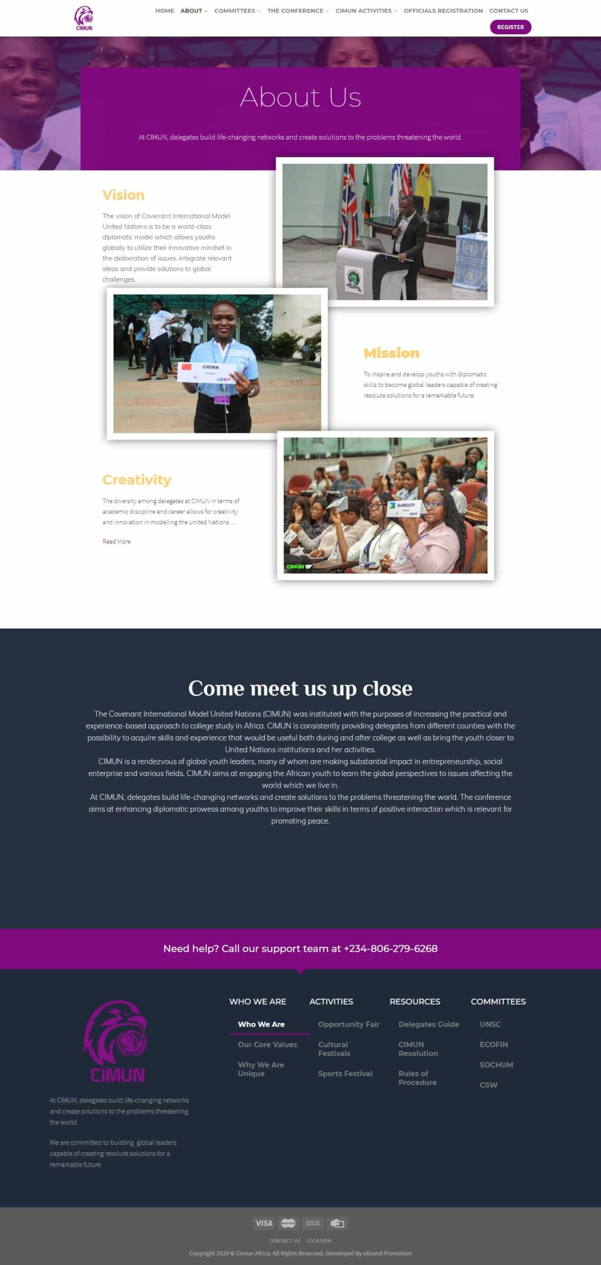 web design nigeria CIMUN