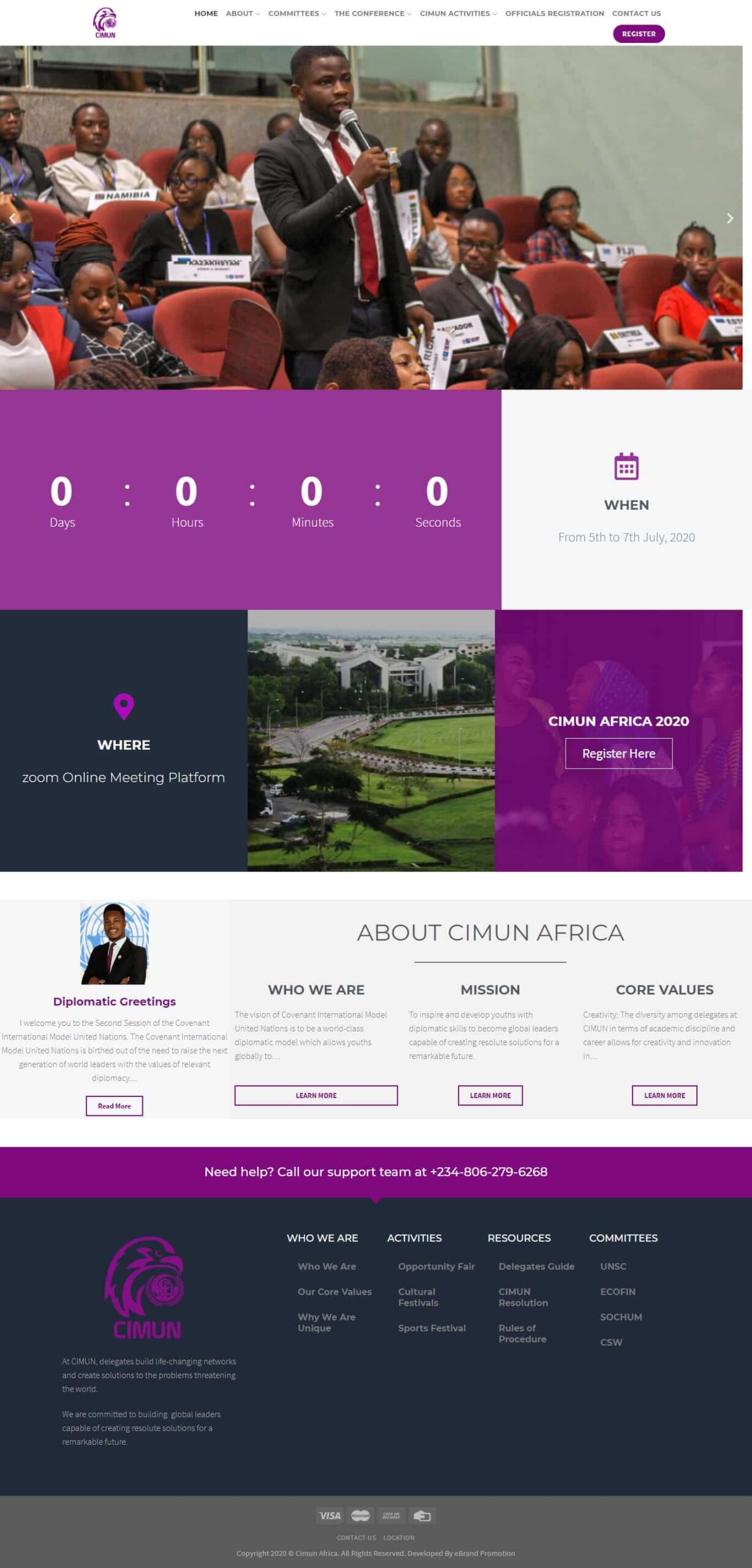 web design nigeria CIMUN