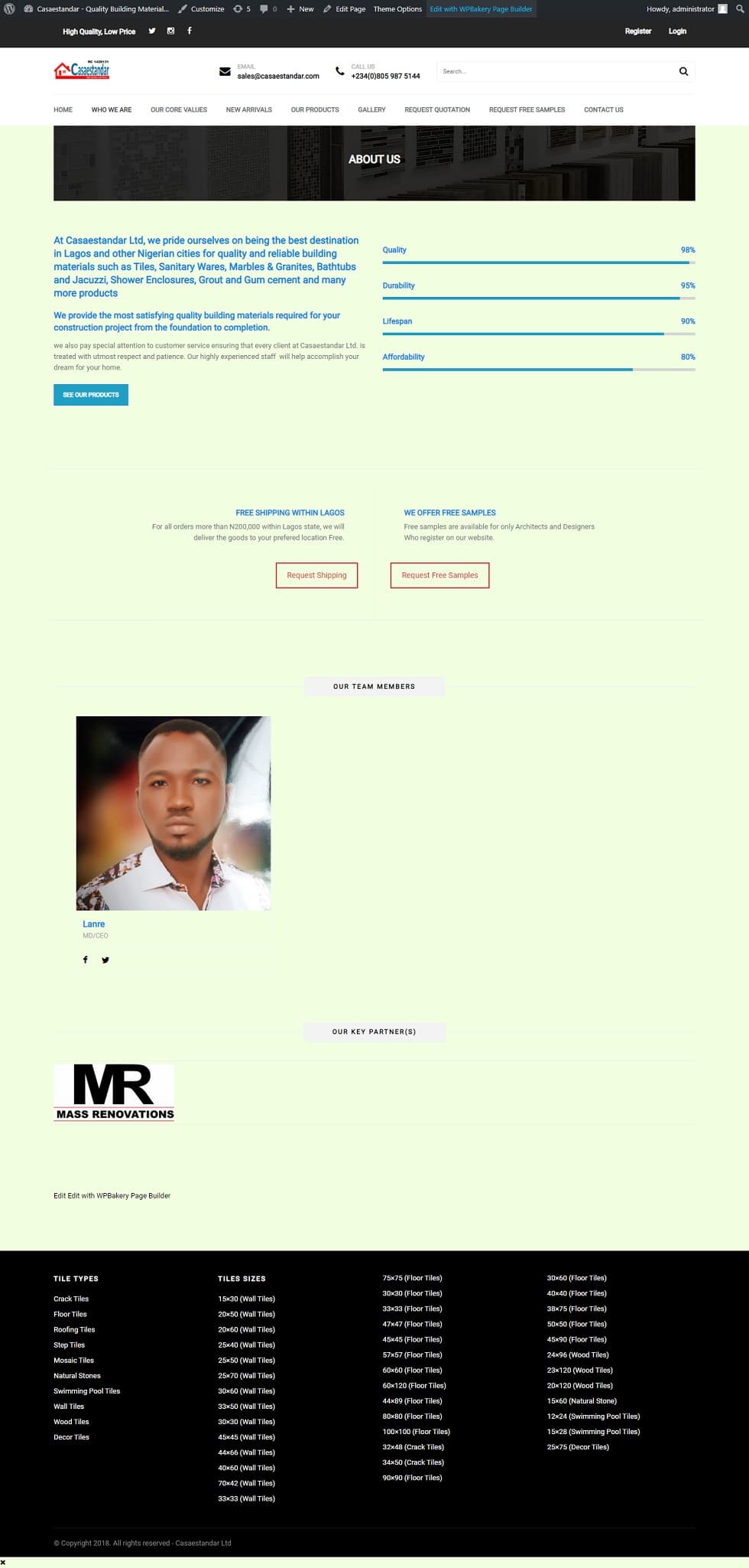 Capipar nigeria website design project