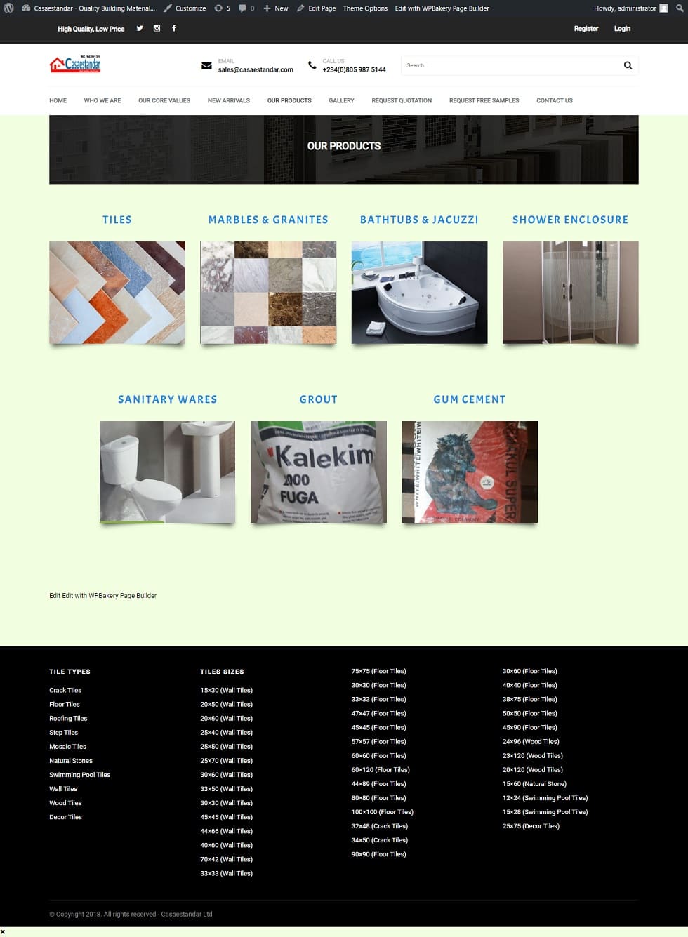 Capipar nigeria website design project