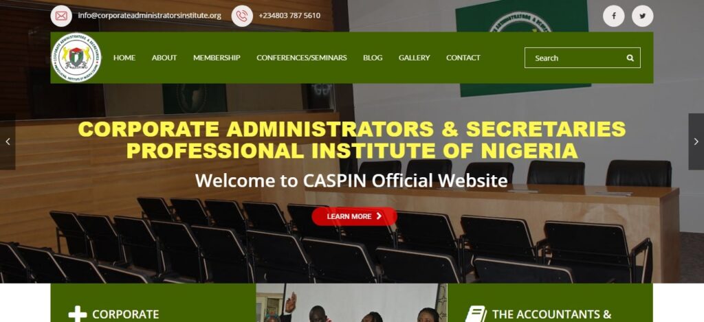 Corporate administrators and scretaries institute