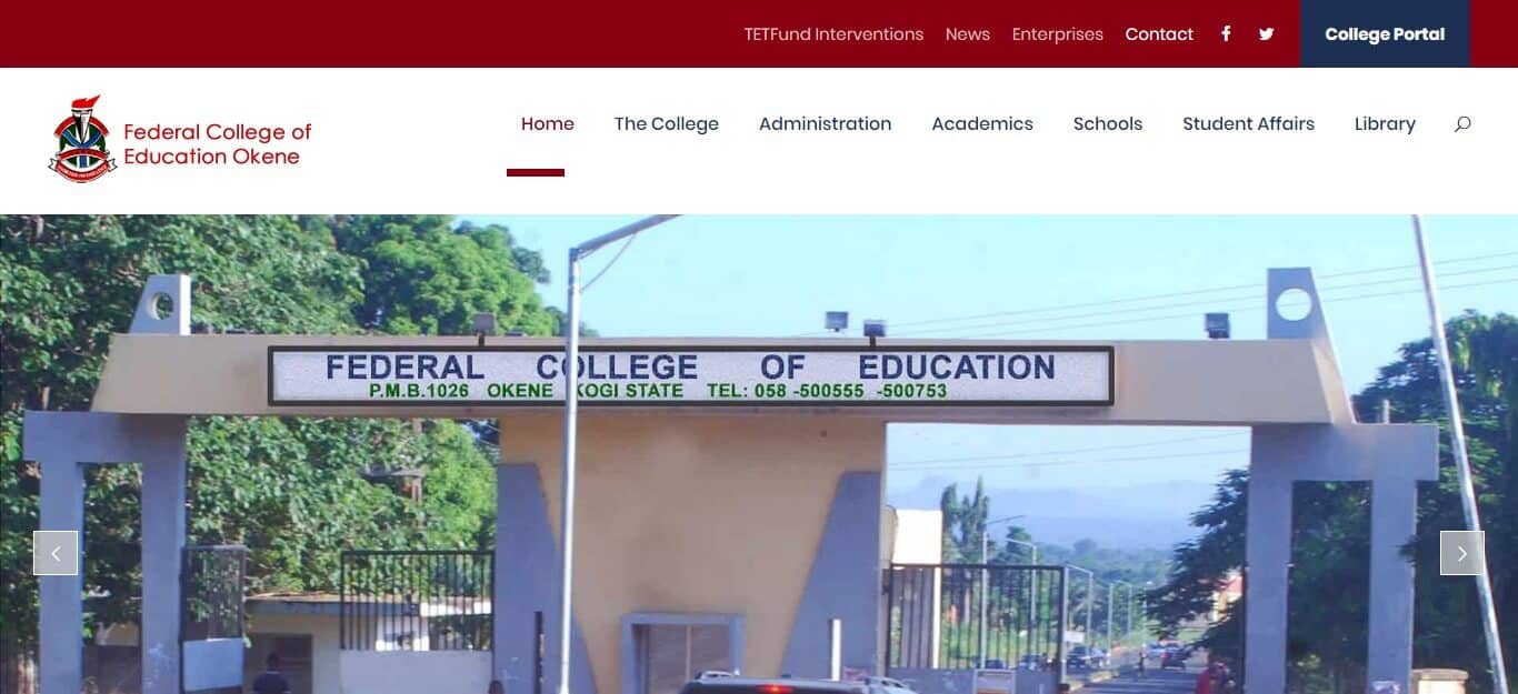 University website image FCE Okene