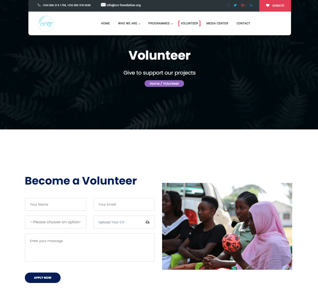 CCR Foundation - Web Design and Digital Marketing Agency in Nigeria