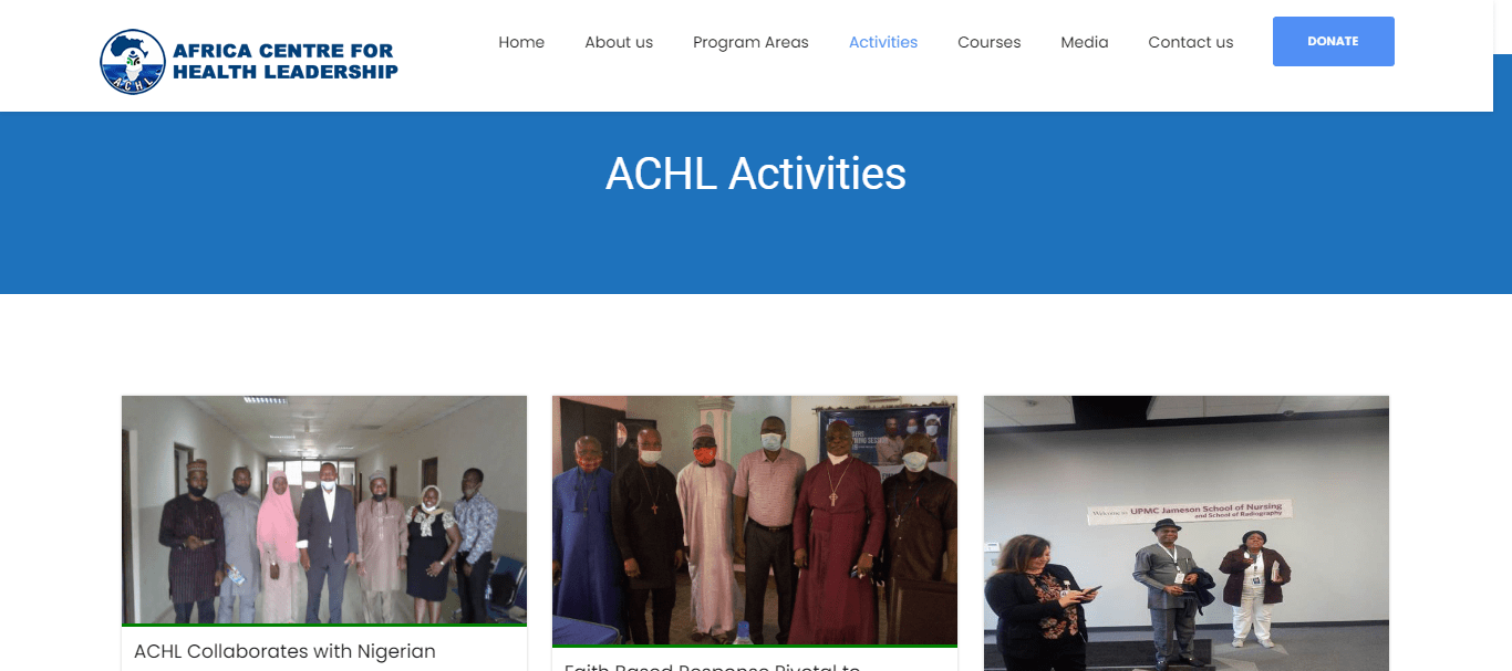 ACHL Activities – Africa Centre for Health Leadership (ACHL) - afchel.org-min