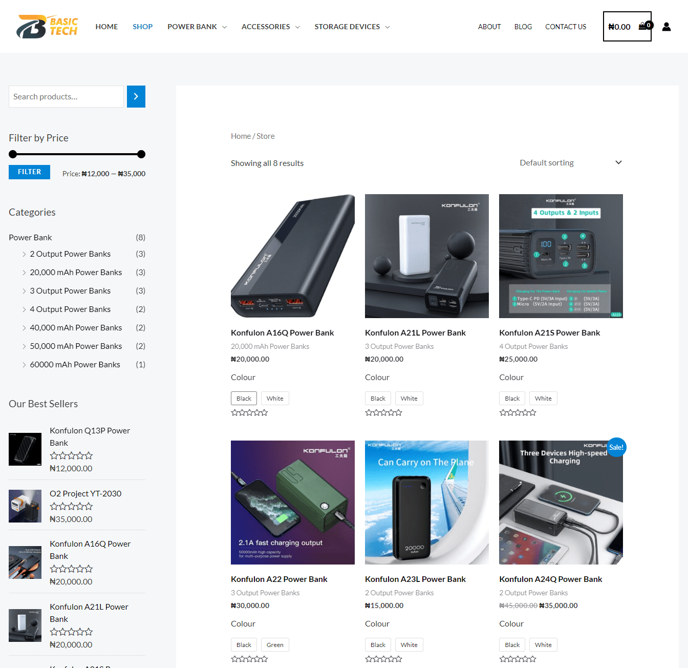 eCommerce Website Design for The Basic Tech