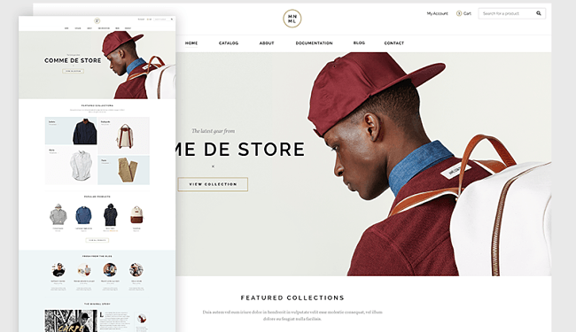 ecommerce website homepage design